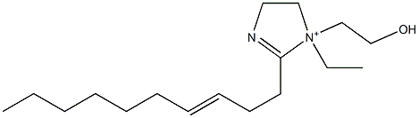2-(3-Decenyl)-1-ethyl-1-(2-hydroxyethyl)-2-imidazoline-1-ium Struktur
