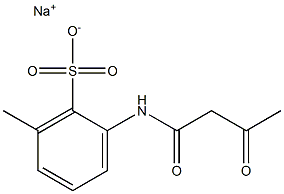 2-(Acetoacetylamino)-6-methylbenzenesulfonic acid sodium salt Structure