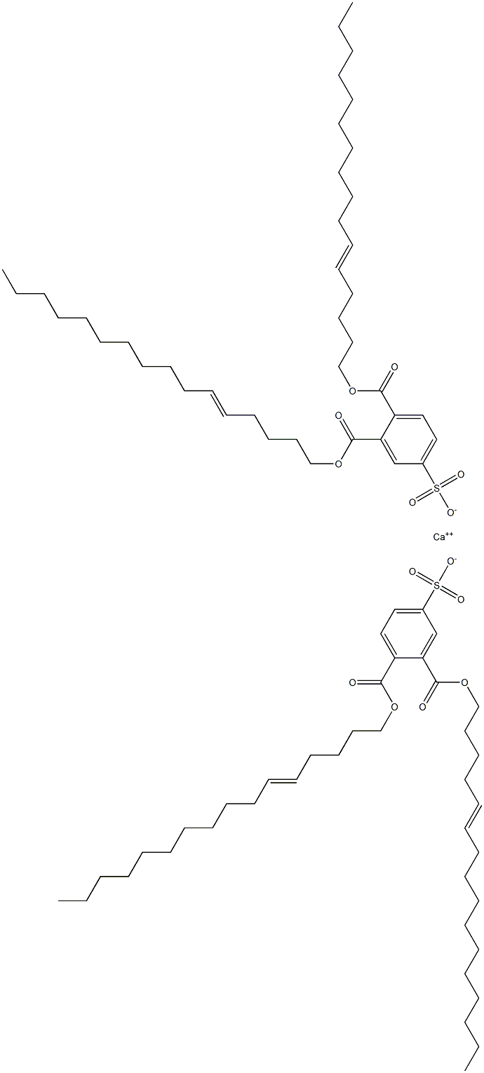Bis[3,4-di(5-hexadecenyloxycarbonyl)benzenesulfonic acid]calcium salt Structure