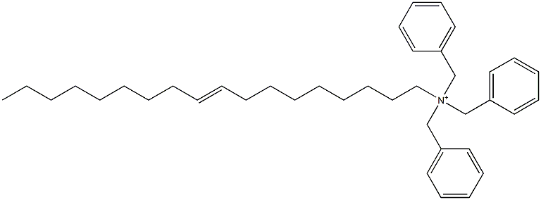 (9-オクタデセニル)トリベンジルアミニウム 化学構造式