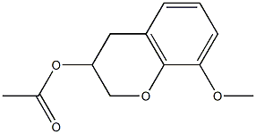 Acetic acid 8-methoxychroman-3-yl ester Struktur