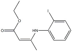 3-(2-Iodophenylamino)-2-butenoic acid ethyl ester 结构式