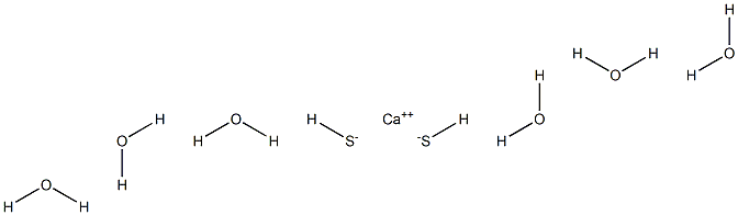 Calcium hydrogensulfide hexahydrate Struktur