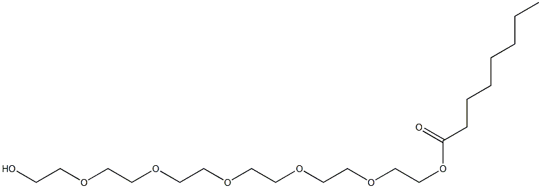 Octanoic acid 2-[2-[2-[2-[2-(2-hydroxyethoxy)ethoxy]ethoxy]ethoxy]ethoxy]ethyl ester 结构式