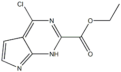 4-氯吡咯并[2,3-D]嘧啶-2-羧酸乙酯,,结构式