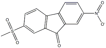 2-Methylsulfonyl-7-nitro-9H-fluoren-9-one Struktur