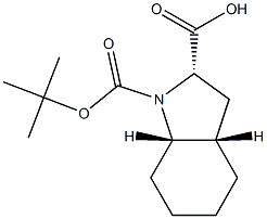 Boc-(2S,3aS,7aS)-Octahydro-1H-indole-2-carboxylicacid Structure