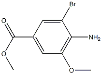 Methyl 4-amino-3-bromo-5-methoxybenzenecarboxylate,,结构式