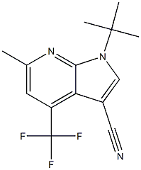 1-(tert-Butyl)-6-methyl-4-(trifluoromethyl)-1H-pyrrolo[2,3-b]pyridine-3-carbonitrile Structure