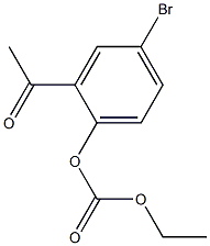 2-acetyl-4-bromophenyl ethyl carbonate Structure