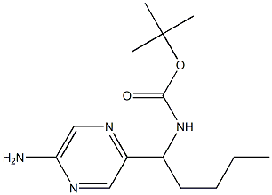tert-butyl 1-(5-aminopyrazin-2-yl)pentylcarbamate Struktur