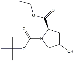 1-Boc-4-Hydroxy-D-Proline Ethyl Ester Structure