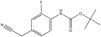 4-Boc-amino-3-fluorophenylacetonitrile Struktur