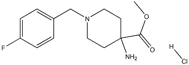 methyl 4-amino-1-(4-fluorobenzyl)piperidine-4-carboxylate hydrochloride