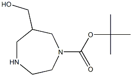 tert-butyl 6-(hydroxymethyl)-1,4-diazepane-1-carboxylate Struktur