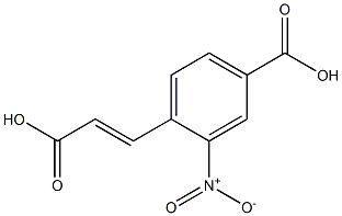 4-(2-carboxyvinyl)-3-nitrobenzoic acid Struktur