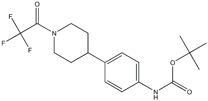 tert-butyl 4-(1-(2,2,2-trifluoroacetyl)piperidin-4-yl)phenylcarbamate Struktur