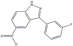3-(3-fluorophenyl)-5-nitro-1H-indazole Struktur