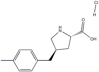 反式-4-(4-甲基苄基)-L-脯氨酸盐酸盐,,结构式