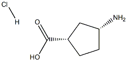 (1S,3R)-3-氨基环戊羧酸盐酸盐 结构式