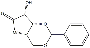 3,5-O-Benzylidene-L-lyxono-1,4-lactone Struktur