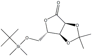 5-O-tert-Butyldimethylsilyl-2,3-O-isopropylidene-L-ribono-1,4-lactone Structure