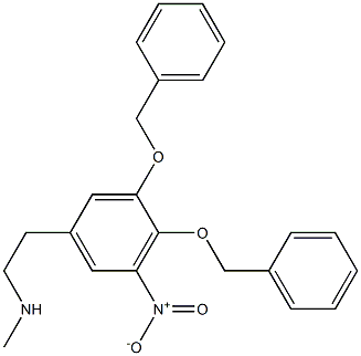 3,4-dibenzyloxy-5-nitro-N-methyl-phenylethylamine Structure
