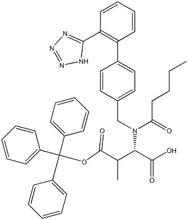 三苯甲基氯沙坦羧酸, , 结构式