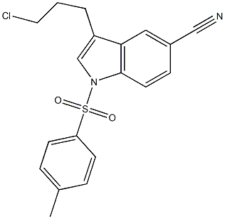 3-(3-chloropropyl)-1-tosyl-1H-indole-5-carbonitrile 结构式