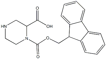 1-(Fmoc) -piperazine-2-carboxylic acid Struktur