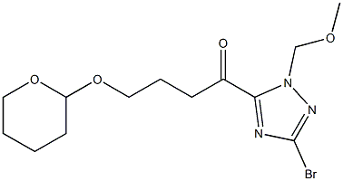 1-[3-溴-1-(甲氧基甲基)-1H-1,2,4-三唑-5-基]-4-[(2-四氢吡喃基)氧基]-1-丁酮, , 结构式