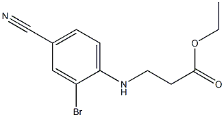 Ethyl 3-[(2-Bromo-4-cyanophenyl)amino]propanoate Structure