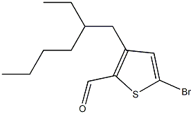 5-溴-3-(2'-乙基己基)噻吩-2-甲醛,,结构式
