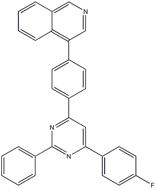 4-(4-(6-(4-fluorophenyl)-2-phenylpyrimidin-4-yl)phenyl)isoquinoline Structure