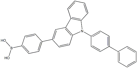 4-(9-(biphenyl-4-yl)-9H-carbazol-3-yl)phenylboronic acid Structure