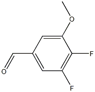 3-甲氧基-4,5-二氟苯甲醛 结构式