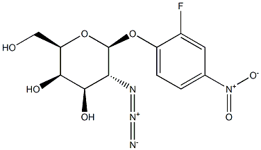 2-Fluoro-4-nitrophenyl 2-azido-2-deoxy-b-D-galactopyranoside Struktur