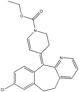 (E)-Ethyl 4-(8-chloro-5H-benzo[5,6]cyclohepta[1,2-b]pyridin-11(6H)-ylidene)-3,4-dihydropyridine-1(2H)-carboxylate, , 结构式