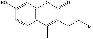 3-(2-Bromoethyl)-7-hydroxy-4-methyl-coumarin Structure