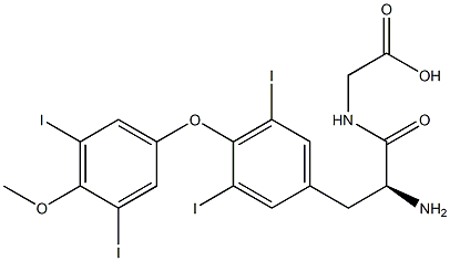 (S)-2-(2-Amino-3-(4-(3,5-diiodo-4-methoxyphenoxy)-3,5-diiodophenyl)propanamido)acetic Acid, 2086260-61-7, 结构式