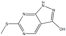 6-Methylsulfanyl-1H-pyrazolo[3,4-d]pyrimidin-3-ol 结构式