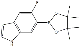 5-Fluoro-6-(4,4,5,5-tetramethyl-[1,3,2]dioxaborolan-2-yl)-1H-indole Struktur