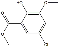5-Chloro-2-hydroxy-3-methoxy-benzoic acid methyl ester Structure
