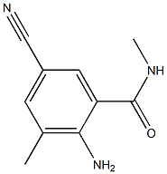 2-氨基-5氰基-N,3-二甲基苯甲酰胺, , 结构式