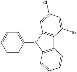 4-bromo-2-chloro-9-phenyl-9H-carbazole Structure