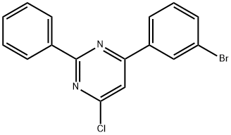 4-(3-bromophenyl)-6-chloro-2-phenylpyrimidine Structure