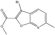 3-Bromo-6-methyl-furo[2,3-b]pyridine-2-carboxylic acid methyl ester Structure