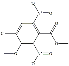 4-Chloro-3-methoxy-2,6-dinitro-benzoic acid methyl ester Struktur