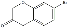 7-bromo-3,4-dihydro-2H-1-benzopyran-3-one Struktur