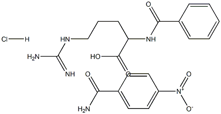 N-苯甲酰-DL-精氨酸对硝基苯酰胺盐酸盐,,结构式